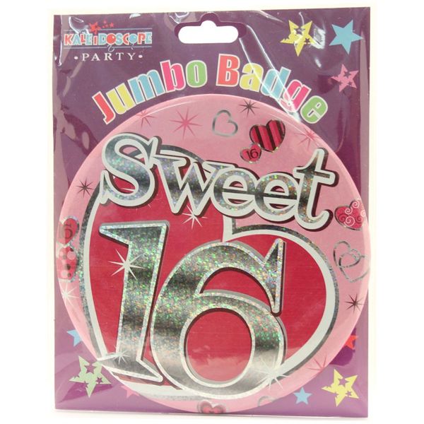 Jumbo Sweet 16 Badge
