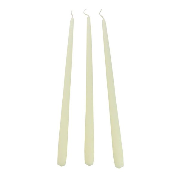 8 X Ivory Extra Long Taper Candle Easy Florist Supplies