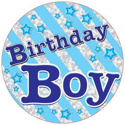 Jumbo Birthday Boy Badge 