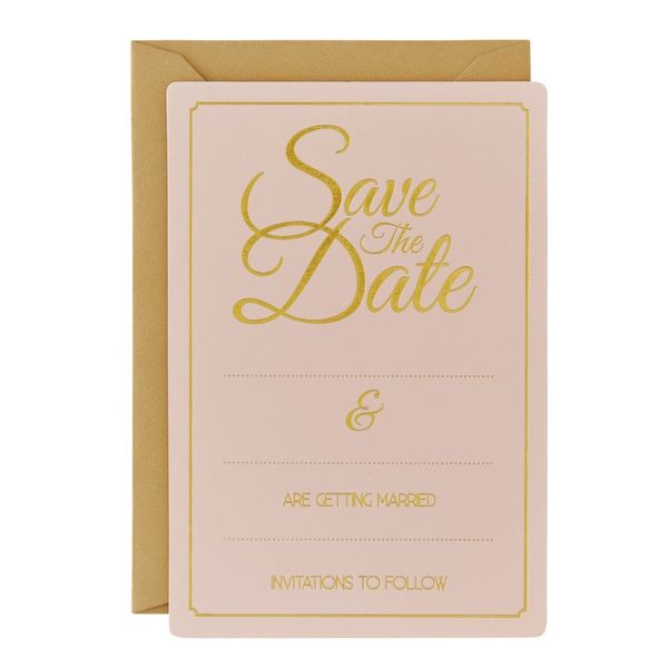 Gold Foiled Save The Date Cards