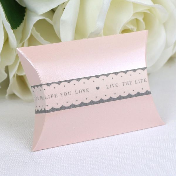 Pale Pink Pillow Favour Box