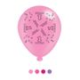 Age 1 Pink Birthday Latex Balloons x8 