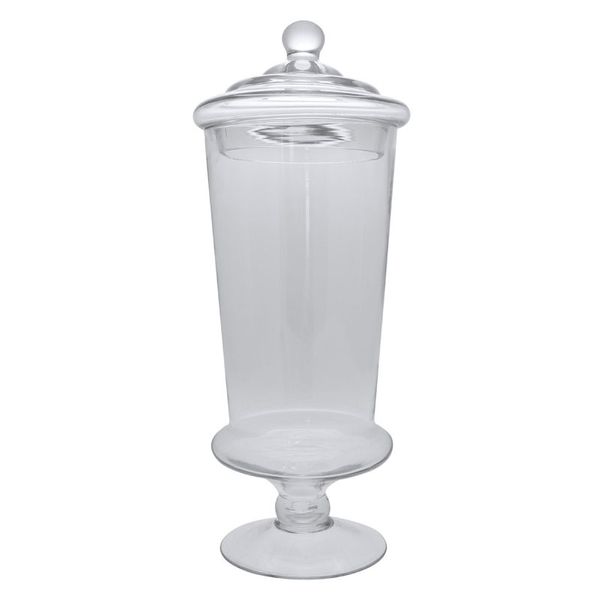Glass Apothecary Jar With Stem