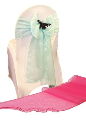 Hot Pink Chair Sash with chair (S28290/SA0005)