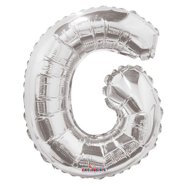 14" Silver Letter G Balloon