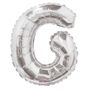 14" Silver Letter G Balloon