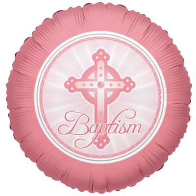 Light Pink Baptism Balloon