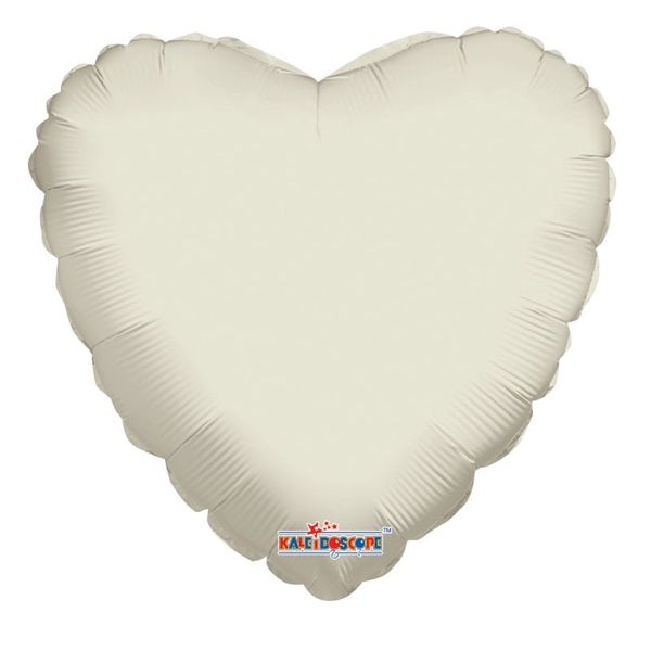 18" Ivory Heart Balloon