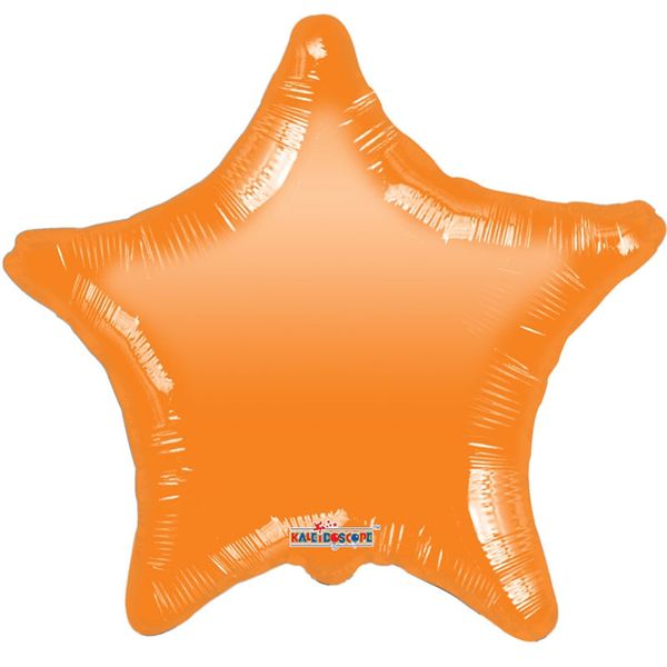 18" Orange Star Gellibean Balloon