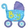 14" Baby Boy Stroller Balloon