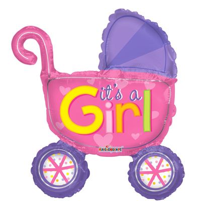 14" Girls Stroller Balloon