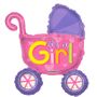 14" Girls Stroller Balloon