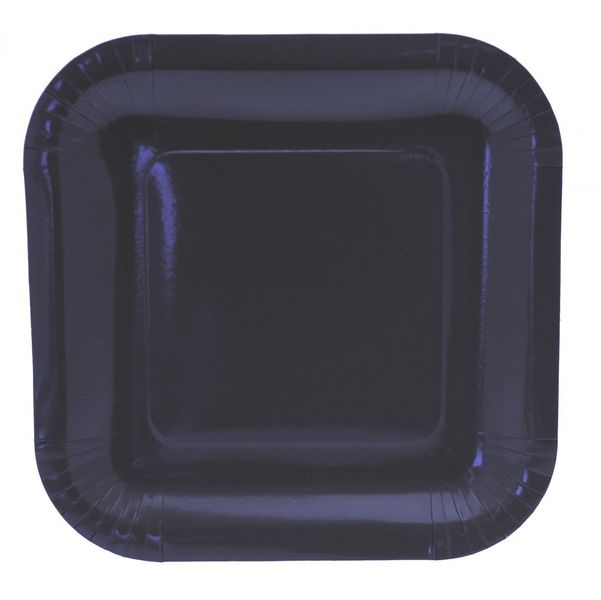 9 Inch Square Dark Blue Party Plates