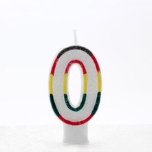 Multicoloured Number Candle Age 0