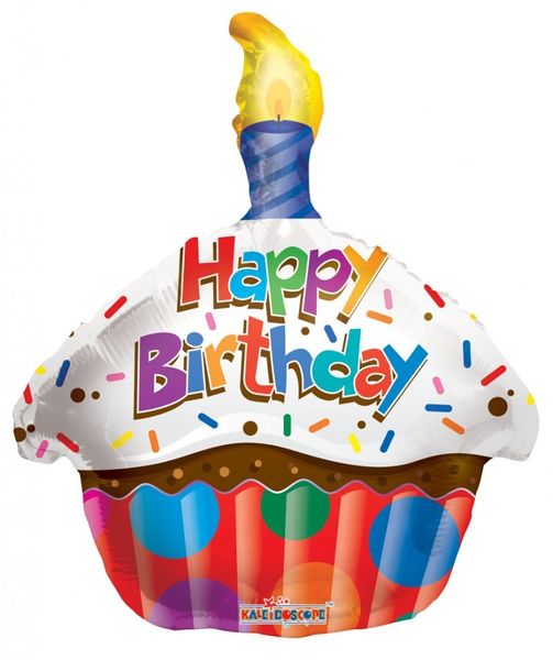 18" Birthday Cupcake Balloon