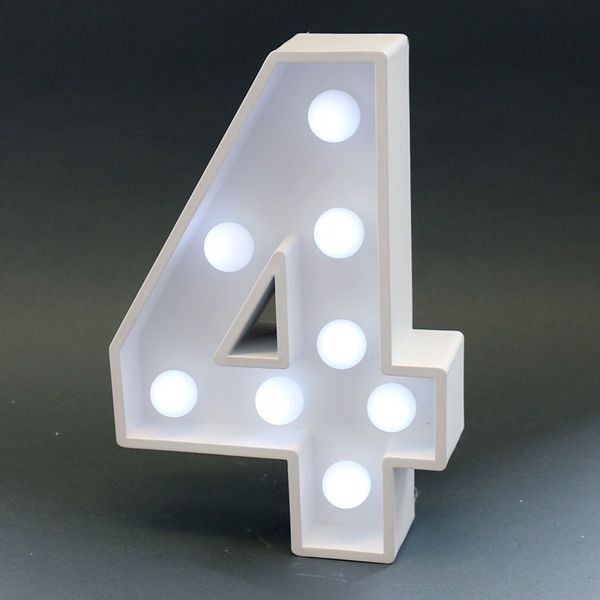 Number Four Light Sign