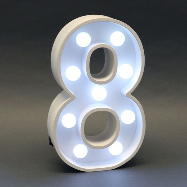 Number 8 Light Sign