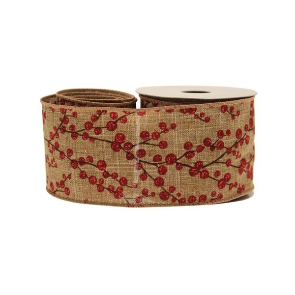 Berries Cotton Natural With Red 63mm