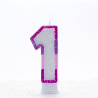 Pink Number 1 Candle