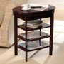 Gablemere Swivel Top Side Table - Mahogany