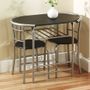 Gablemere Compact Dining Set - Black and Silver
