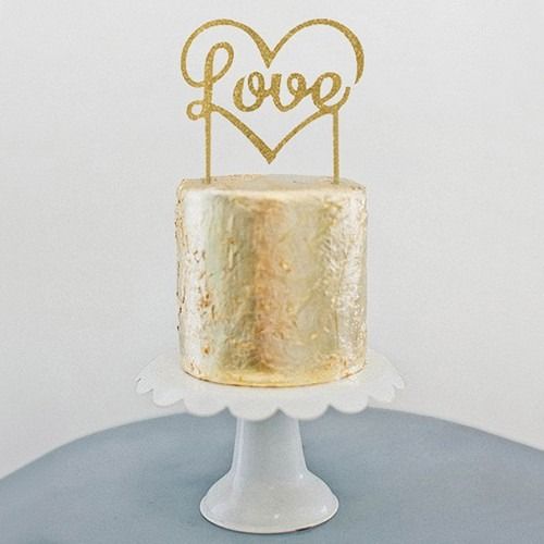 Gold Love Cake Topper