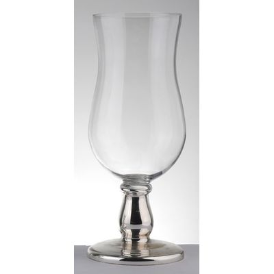 Silver Stem Hurricane Vase