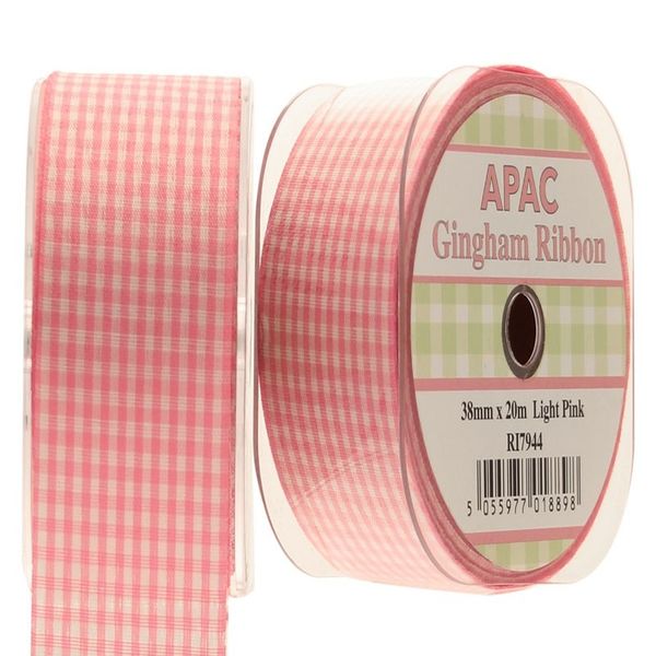 Light Pink Gingham Ribbon