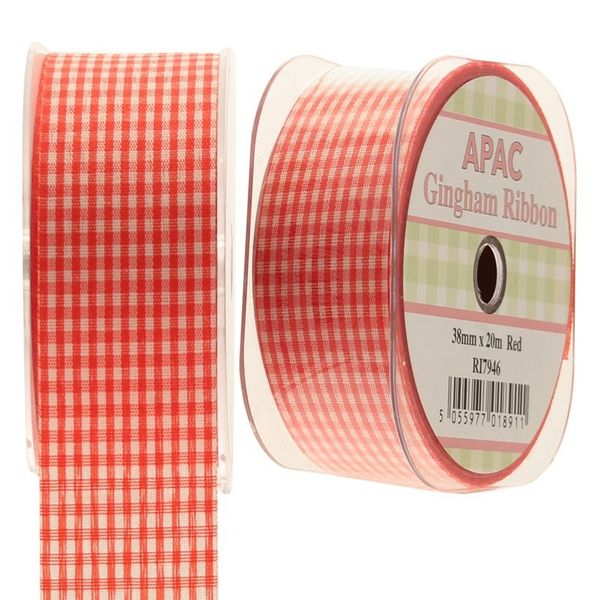 Red Gingham Ribbon