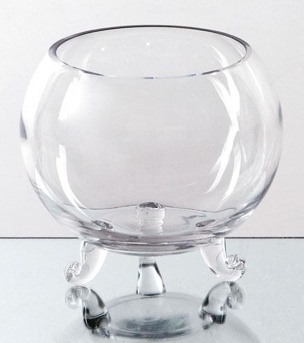 Footed Fish Bowl Vase (17cm)