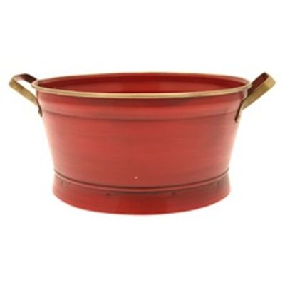 Antique Red Metal Bowl