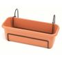 Stewart 60cm Balcony Trough Set - Terracotta 