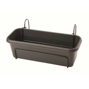 Stewart 40cm Balcony Trough Set - Black