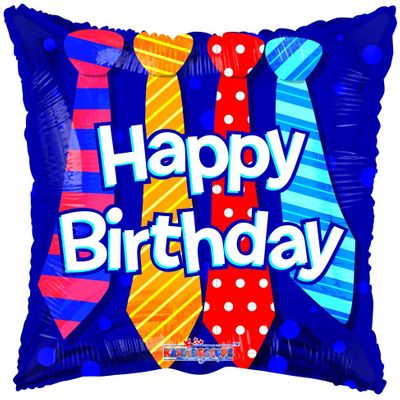 Happy Birthday Ties Balloon