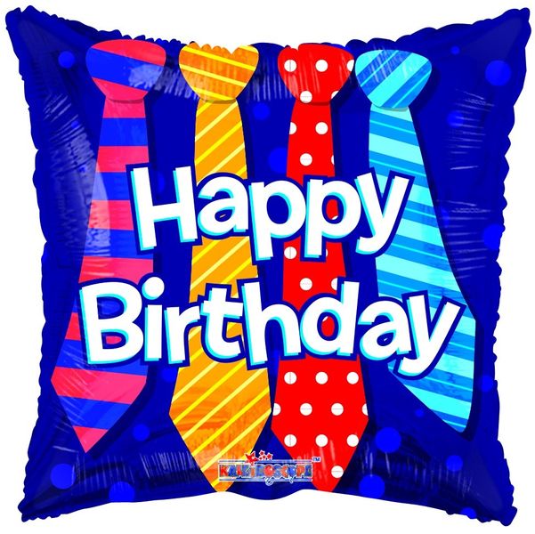 Happy Birthday Ties Balloon