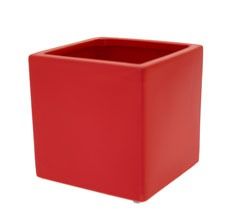Matt Red Ceramic Cube
