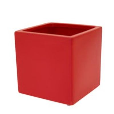 Matt Red Ceramic Cube