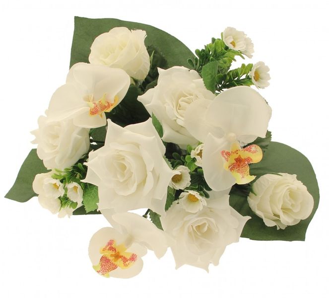 Rose and Orchid Bunch in Cream