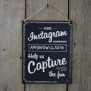 Large Wooden Instagram Sign