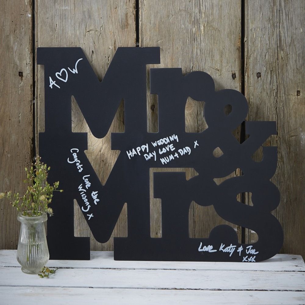 Mr and Mrs Chalkboard Guestbook
