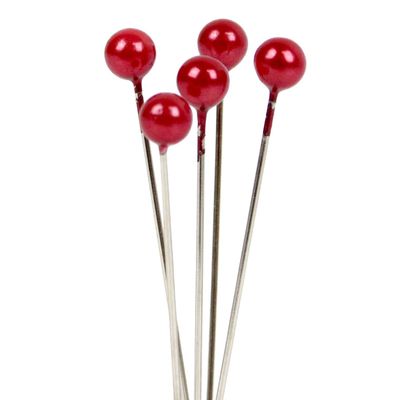 Red Pearl Headed Pins