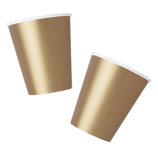 Antique Gold Paper Cups