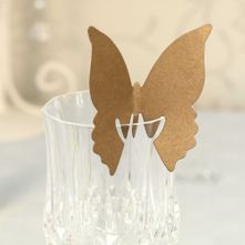 Gold Butterfly Place Card Holder