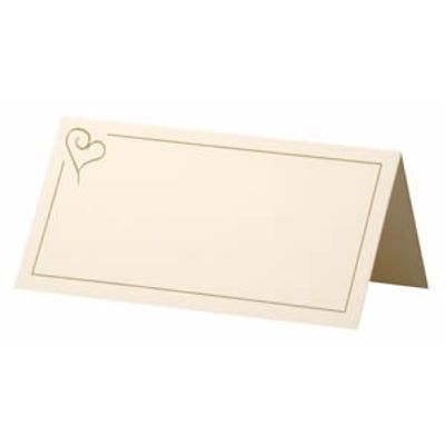 Contemporary Gold Heart Place Cards