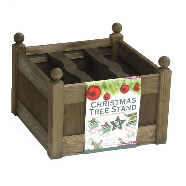 AFK Large Christmas Tree Stand Oak Stain British Made FSC Easy