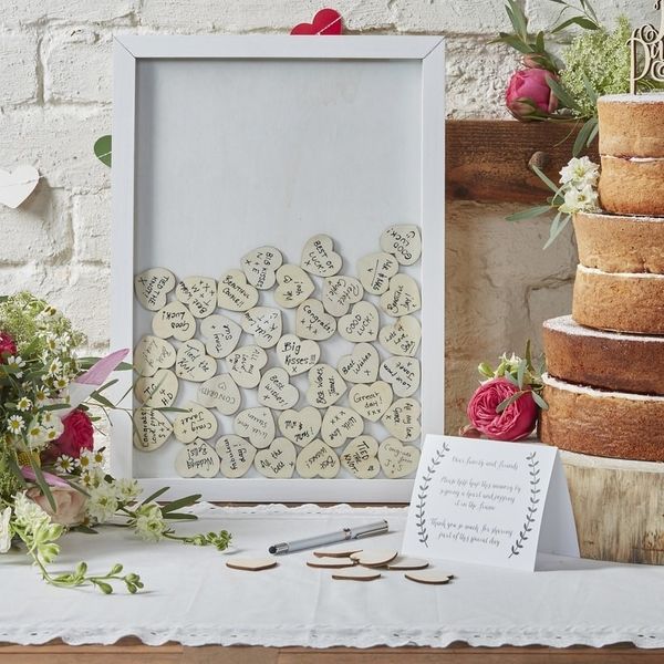 Wooden Frame Guest Book 