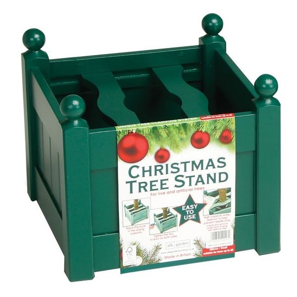 AFK Painted Christmas Tree Planter - Green