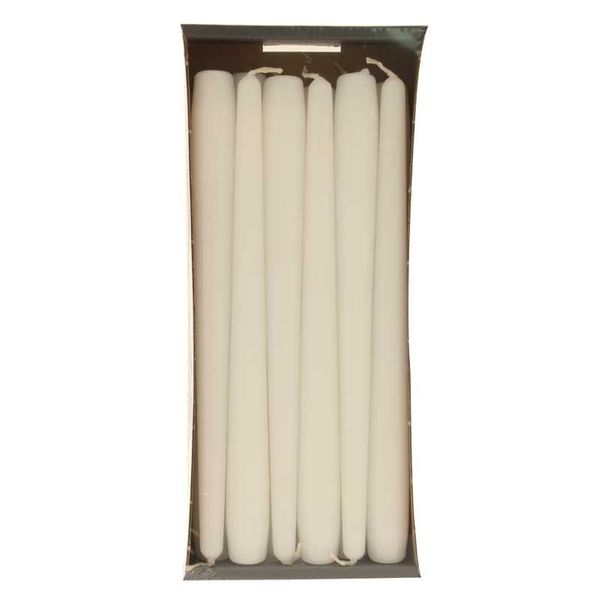 cream taper candles