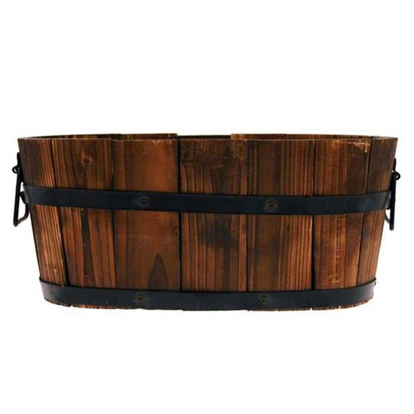 32x18x14cm wooden oval barrel easy florist supplies