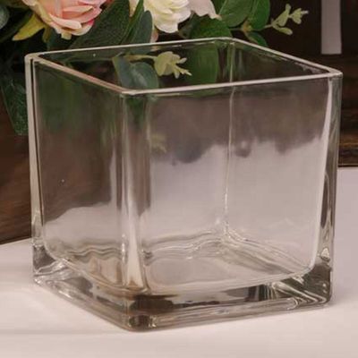 10cm X 10cm Square Glass Clear Cube “Glass Cube Vase” “Small Square vase” “NEW” 